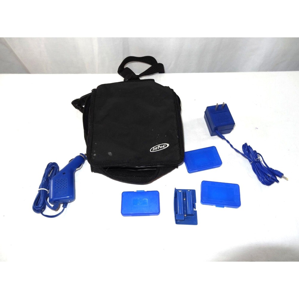 Intec Nintendo Game Boy Advance Black Carrying Case Travel Bag With Accessories‎